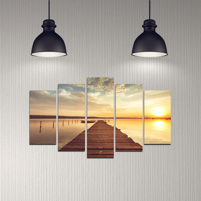 Wallity Cuadro Decorativo MDF 5 Piezas Multicolor 5DMDF-26 Wallity Cuadro Decorativo MDF 5 Piezas Multicolor 5DMDF-26